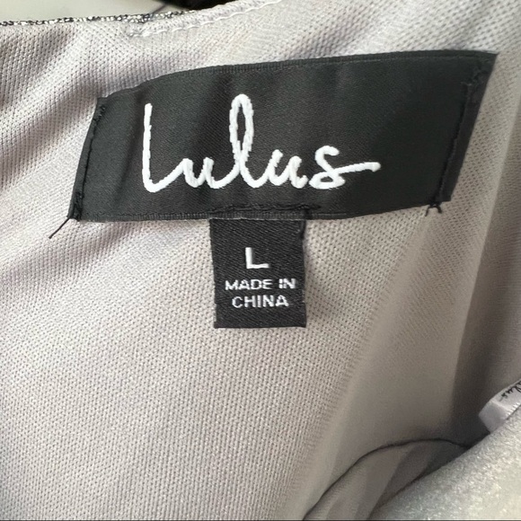 LULUS Spark in The Night Silver Sparkle Mini Dress - Picture 9 of 9